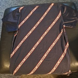 Adidas Satin sleeve t-shirt Med men rare graphic logo tee
